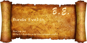 Bunda Evelin névjegykártya